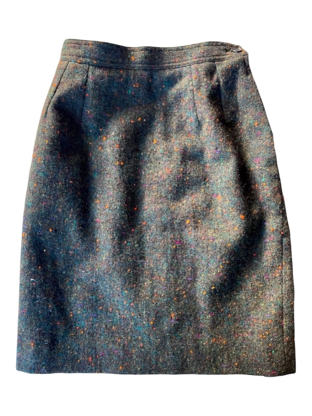 Valentino Miss V Vintage 100% Virgin Wool Green Skirt